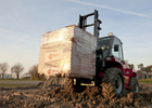 Location chariot tout-terrain Manitou 2.5T à 3T vue de face sur chantier